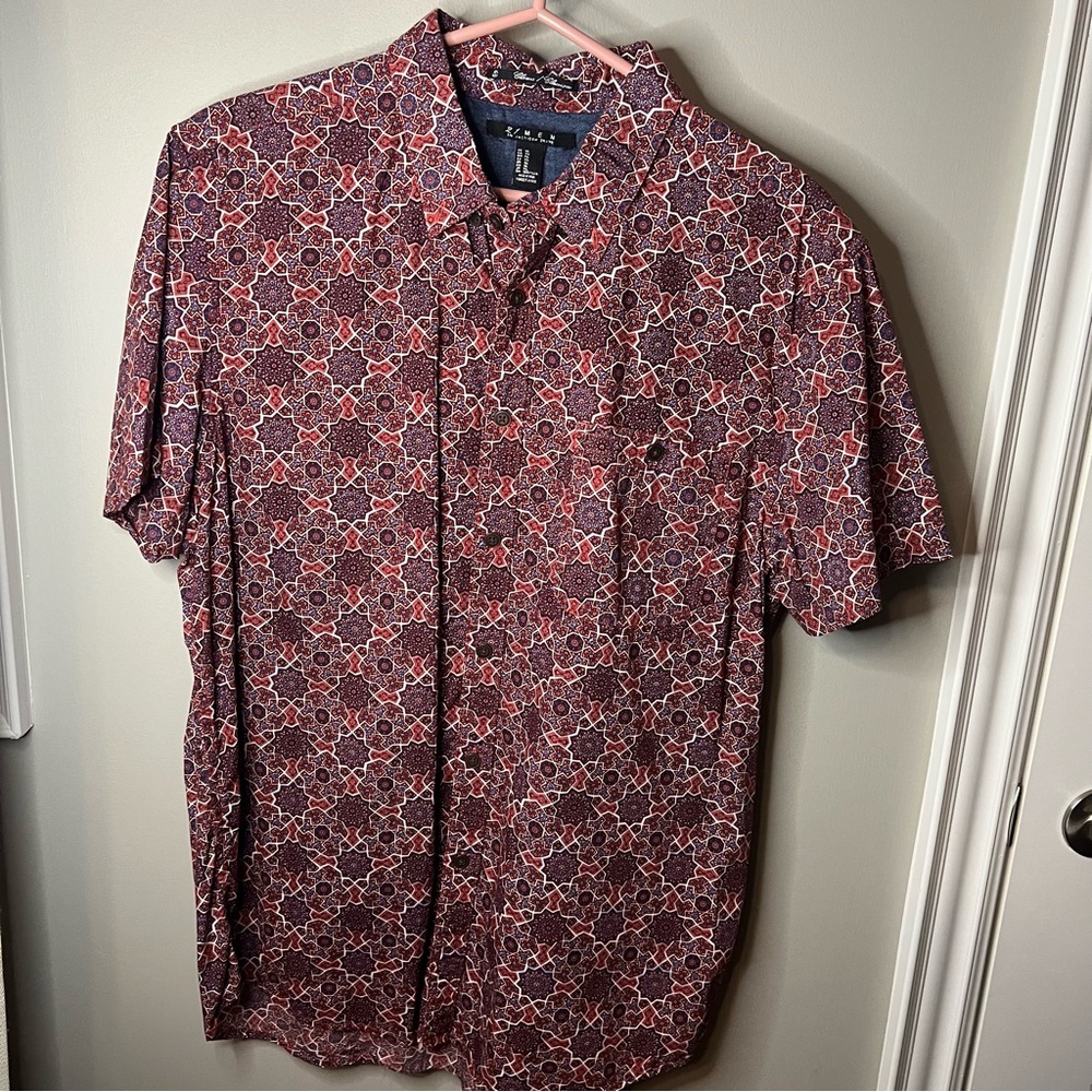 Patterned button down dress from  21 men’s collection